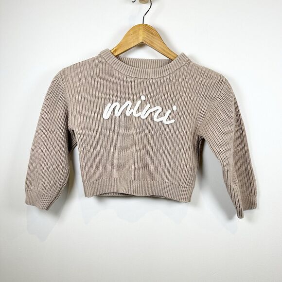 Tullabee Sweater Girls 5T 6T Pink Mauve Knit 100% Cotton Ribbed Mini Me Custom - Picture 1 of 9